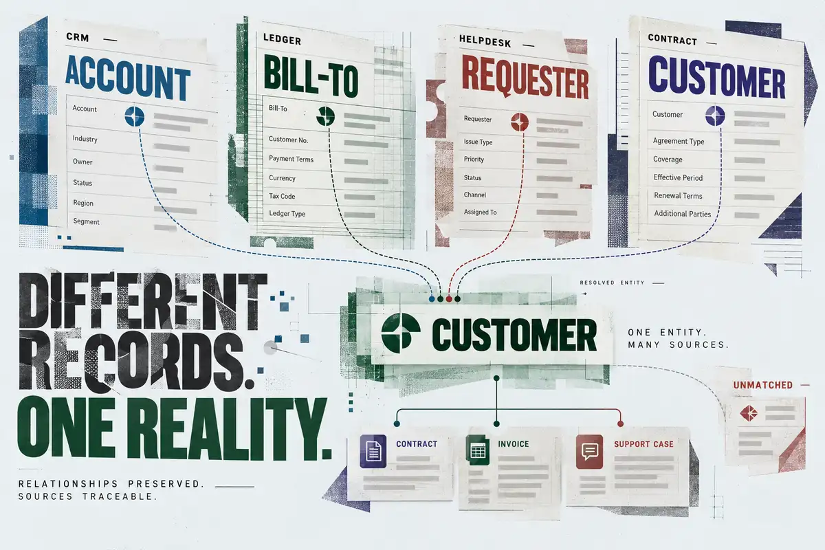 A poster headed "Different records. One reality."